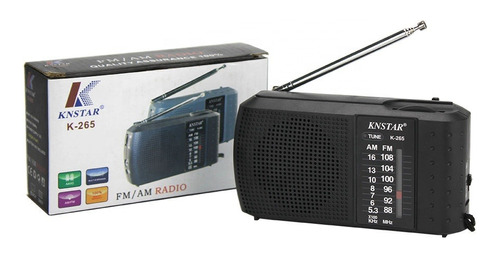 Radio  Knstar K-266 Analógico Portátil Color Negro