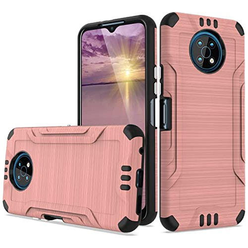 Funda Para Nokia G50 5g 6.82 Pulgada Rosa Dorado Hybrid-02