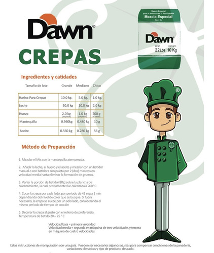Harina Para Crepas Dawn 1 Kg