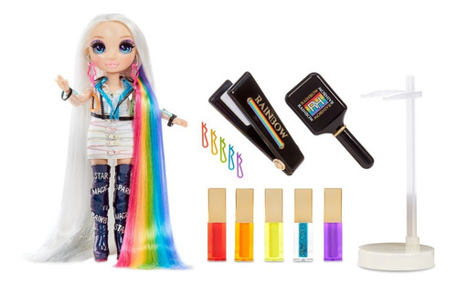 Imagen 5 de 6 de Set De Juego Para Niñas Rainbow High Hair Studio