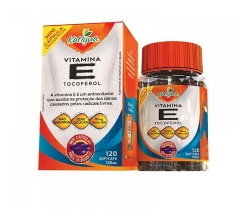 Vitamina E 120 Mini Cápsulas Gelatinosas Concentradas 125 Mg