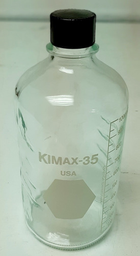 Frasco Botella Vidrio Transparente 1000ml 1lt Graduado Kimax