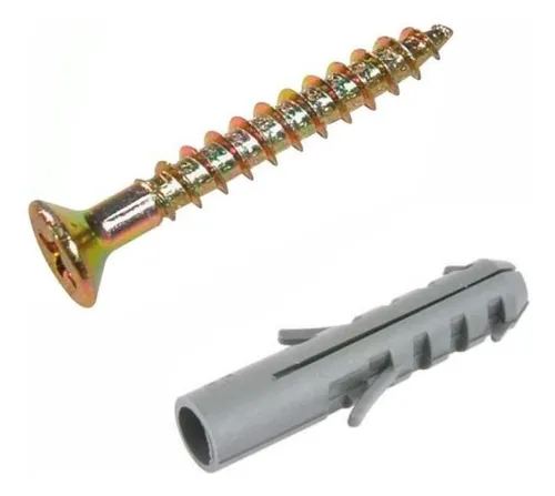 Parafuso Para Madeira 6,0x50 + Bucha 10mm - 20 Un Cada
