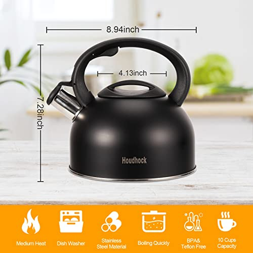 Tetera De 2.5 Litros Con Mango Ergonómico De Acero Inoxidabl