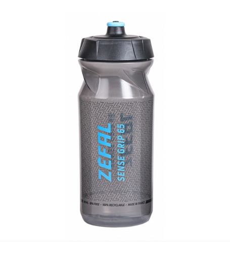 Caramañola Zéfal Sense Grip M65 Negra C/azul 650ml -bpa Free