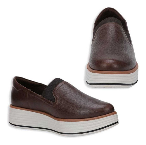 Zapato Confort Vicenza 5402 Café Dama Moda Comodo Otoño