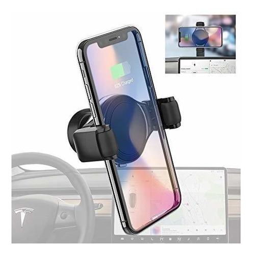 Tesla Model 3 Soporte Inalambrico Para iPhone Samsung De