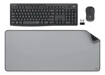 Comprar Kit Logitech Teclado + Mouse Mk295 Negro + Mouse Pad Xl Gris