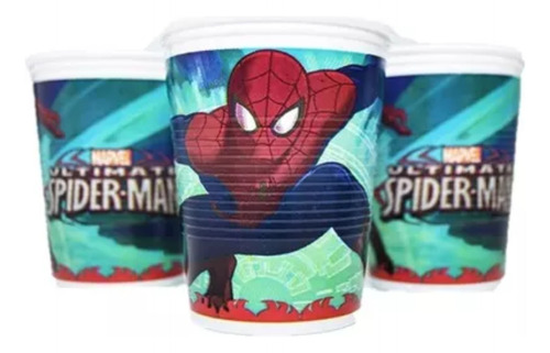 Pack X 10 Vasos Descartables Spiderman Original Y Oficial