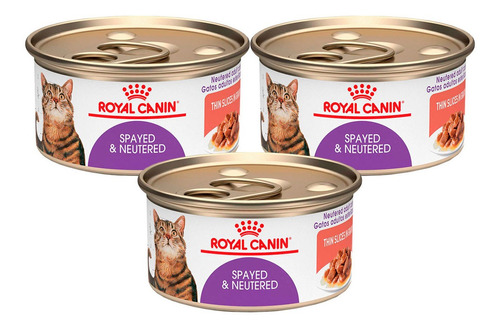 Kit Alimento Para Gato Adulto Neutered 3 Latas Royal Canin