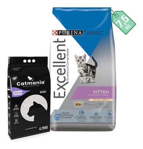 Imagen 1 de 4 de Comida Gatito Excellent 7,5 Kg