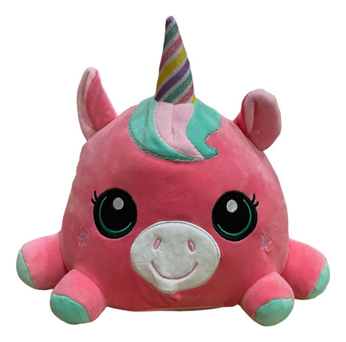 Peluche Postres Animalitos Smoochy Pals 35cm De Ancho Animal Unicornio Fucsia