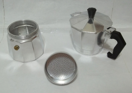 Imagen 4 de 5 de Cafetera Greca Expreso 3 Tazas Aluminio Hogar Cocina