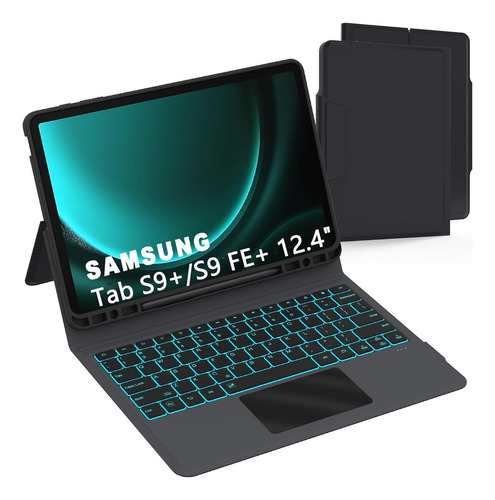 Funda De Teclado Para Samsung Galaxy Tab S9/s9 Fe Plus De