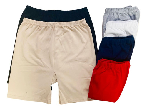 Pack 6 Short Lycra Dama Con Resorte Colores Surtidos