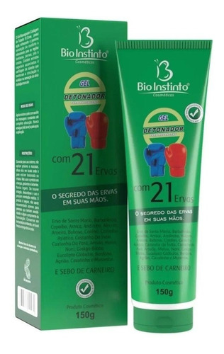  12 Unidades Gel Detonador 21 Ervas Bio Instinto 150 Gramas ® Tipo de embalagem Bisnaga Fragrância Arnica