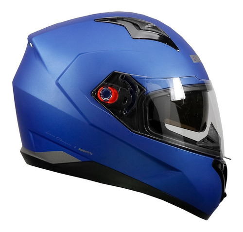 Capacete Moto Bieffe B-40 Classic Fechado Cor Azul Metalizado Fosco com Grafite Tamanho do capacete 60