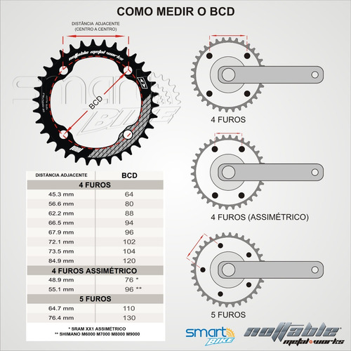 Coroa 30 Pedivela Shimano M622 Deore M612 Slx M672 Xt M782