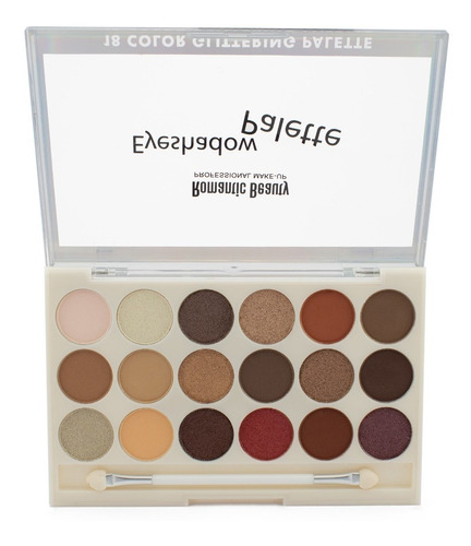 Paleta De Sombras Romantic Beauty, 18 Colores