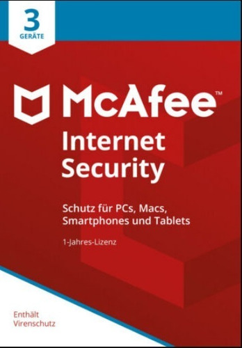 Antivirus Mcafee Internet Security 3 Dispositivos 1 Año