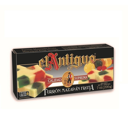 Turrón Español El Antiguo Mazapán Fruta X 200 Gr.