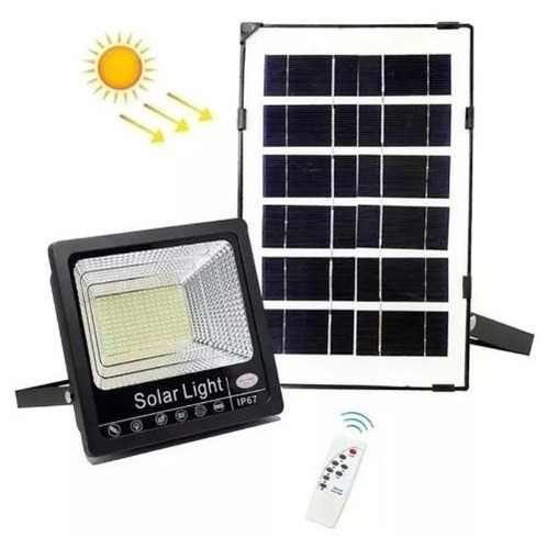 Foco Solar Led 300 Sensor Patio Jardin Calles Exterior Abs