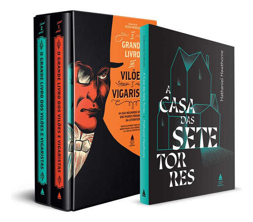 Kit Box Vilões'' + A Casa Das Sete Torres, De Nathaniel Otto; Hawthorne. Editora Nova Fronteira / Grupo Ediouro, Capa Mole Em Português