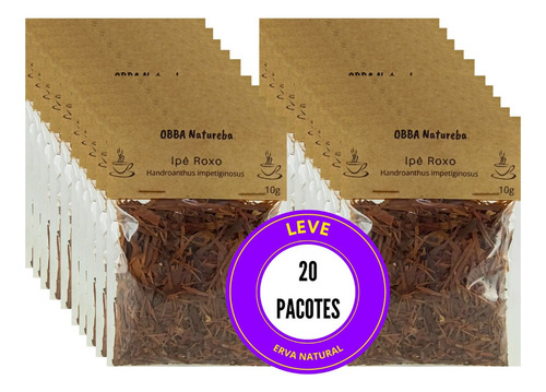 Ervas Para Chá Chá De Ipê Em Ervas 200 G Pacote X 20