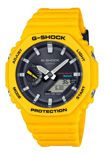 Reloj G-shock Ga-b2100c-9a Carbono/resina Hombre Amarillo