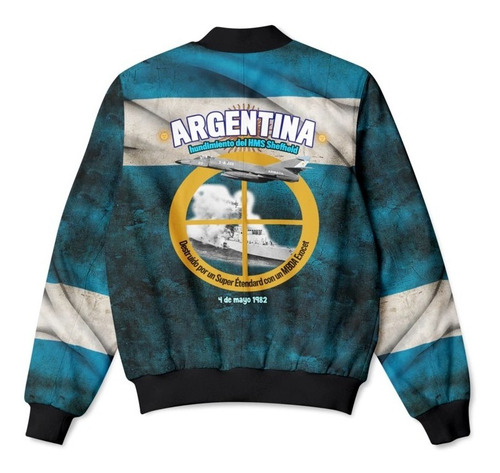 Imagen 2 de 2 de Campera Argentina Malvinas Hundimiento Buque Sheffield Mod 5