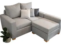 Comprar Sillon Esquinero 2 Cuerpos Chenille Con Camastro Sofa L Cuot
