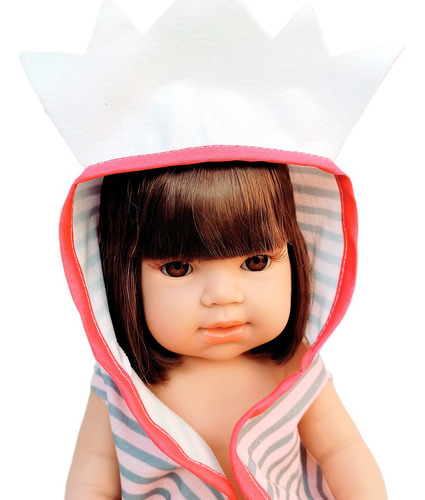 Boneca Mamãe Reborn Bebê Cabelos Castanhos K31s.