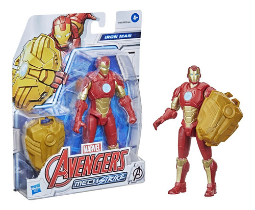 Figura De Acción Marvel Mech Strike Avengers Iron Man +3