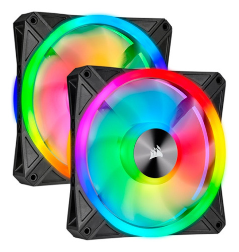 Pack 2 Fan Cooler Corsair Dual Ql140 Rgb 140mm Pwm