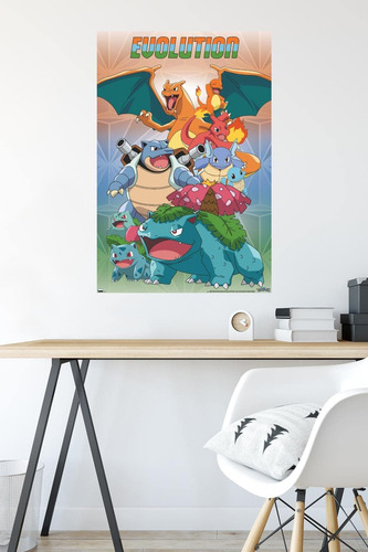 Trends International Pokémon - Póster De Pared Evolution Tri