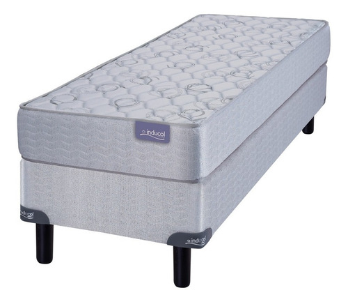 Imagen 1 de 6 de Sommier + Colchon Inducol Alta Densidad L. Dorada 90x190x20