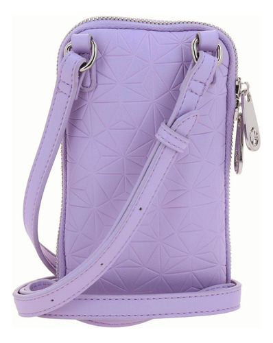Bolso Porta Celular Barbie By Gorett Bar24082-p Acabado De Los Herrajes Níquel Color Lila Correa De Hombro Lila Diseño De La Tela Gráfico Embosado