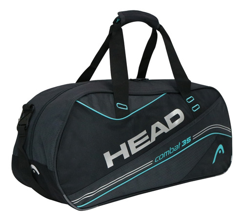 Bolso Deportivo New Combat 35 Negro Turquesa Head 