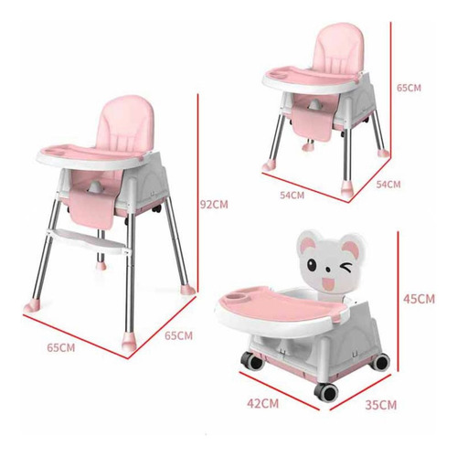 Silla De Bebé Comer Portátil Con Ruedaskinder L