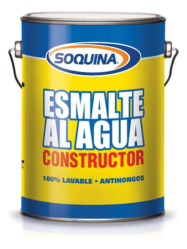 Soquina 20310801 esmalte al agua constructor 1 galón blanco