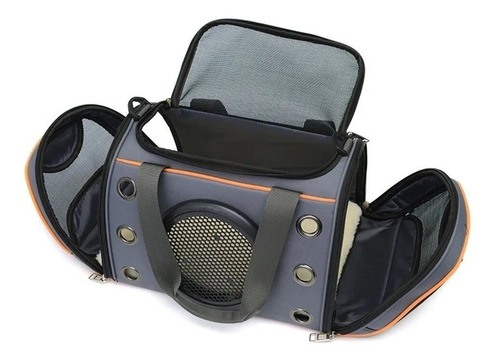 Imagen 2 de 10 de Bolso Transportador Mascotas Gato Perro Visor Rigido Mochila