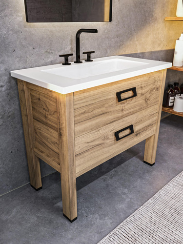 Mueble De Baño Vanitory De Pie Folk 90cm - Campi