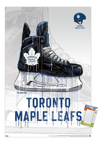 Nhl Toronto Maple Leafs - Póster De Pared De Drip Skate 20, 