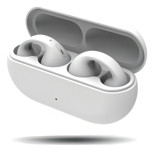 Fone De Ouvido Ear-clip Bluetooth Por Condução Ossea Clipe Cor Branco