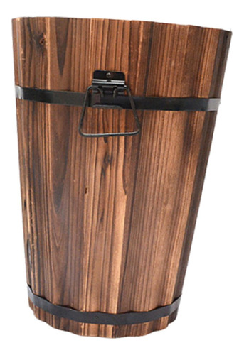 Maceta Con Forma De Cubo De Madera Para Jardín Y Hogar Con F