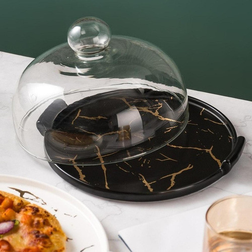 Soporte Para Tartas Con Cúpula De Cristal Transparente Para