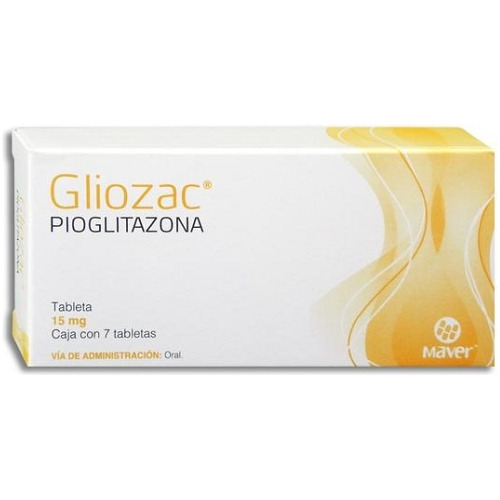 Gliozac Pioglitazona Maver 7 Tabletas 15 Mg