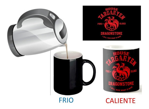 Mug Magico Vaso Game Of Thrones House Cambia De Color