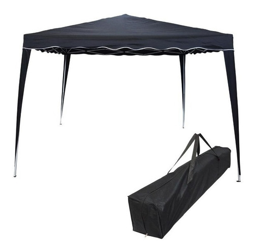 Tenda Gazebo Articulada 3x3 Dobrável Barraca Praia Sanfonada Cor Preto