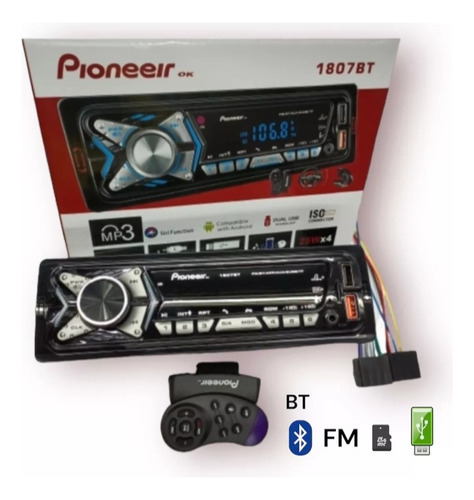 Reproductor Pioneer Bluetooth De Carro Mp3 Usb Radio Control